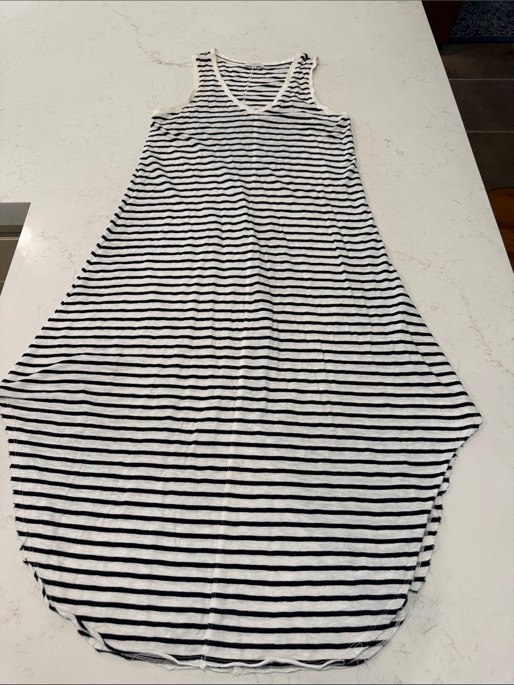 Z Supply Black and White Striped Maxi Dress
